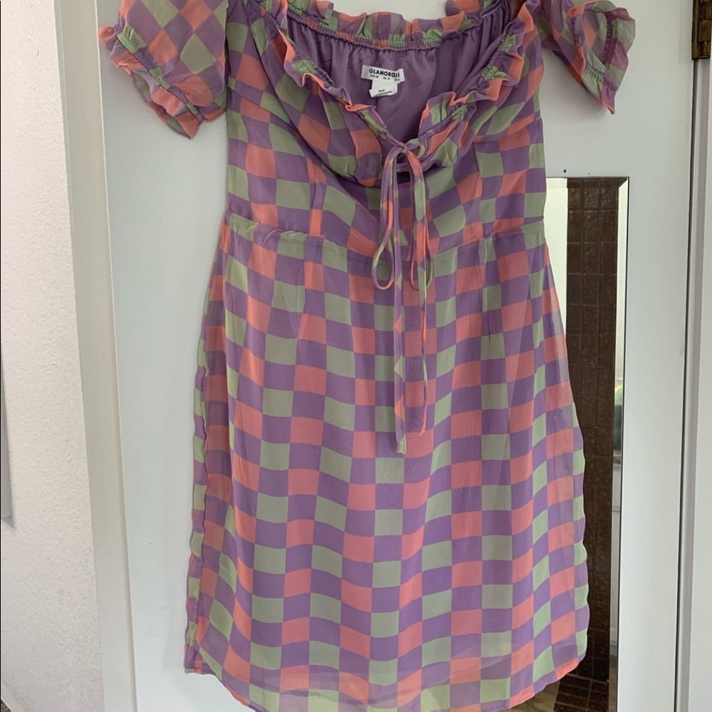 NWOT Checkered Dress